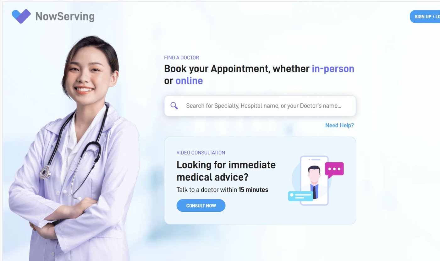 NowServing healthcare booking