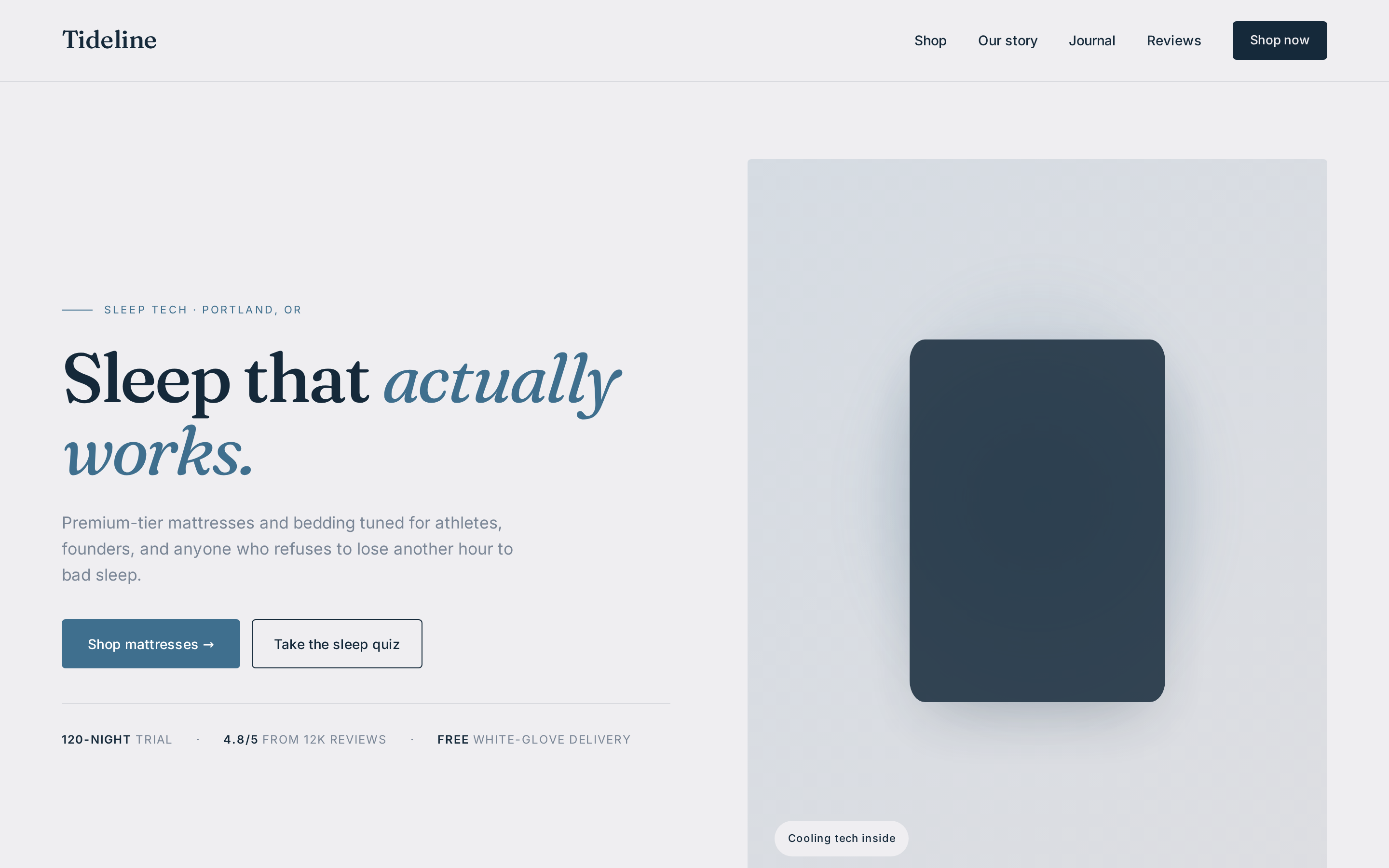 Tideline homepage
